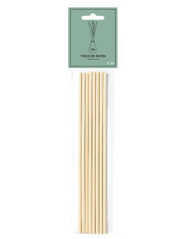 Lot de 10 tiges en rotin naturel – Accessoire pour diffuseur Öora