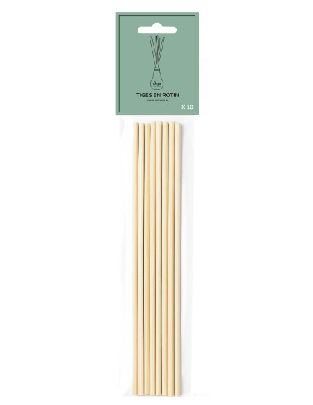 Lot de 10 tiges en rotin naturel – Accessoire pour diffuseur Öora
