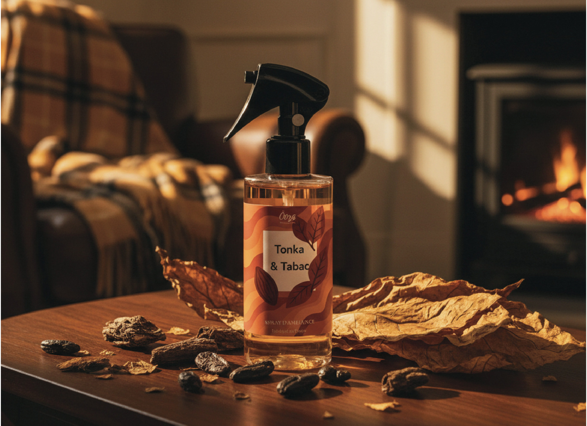 Spray d’Ambiance Tonka & Tabac – Chaleur Profonde & Élégance Intemporelle | Öora