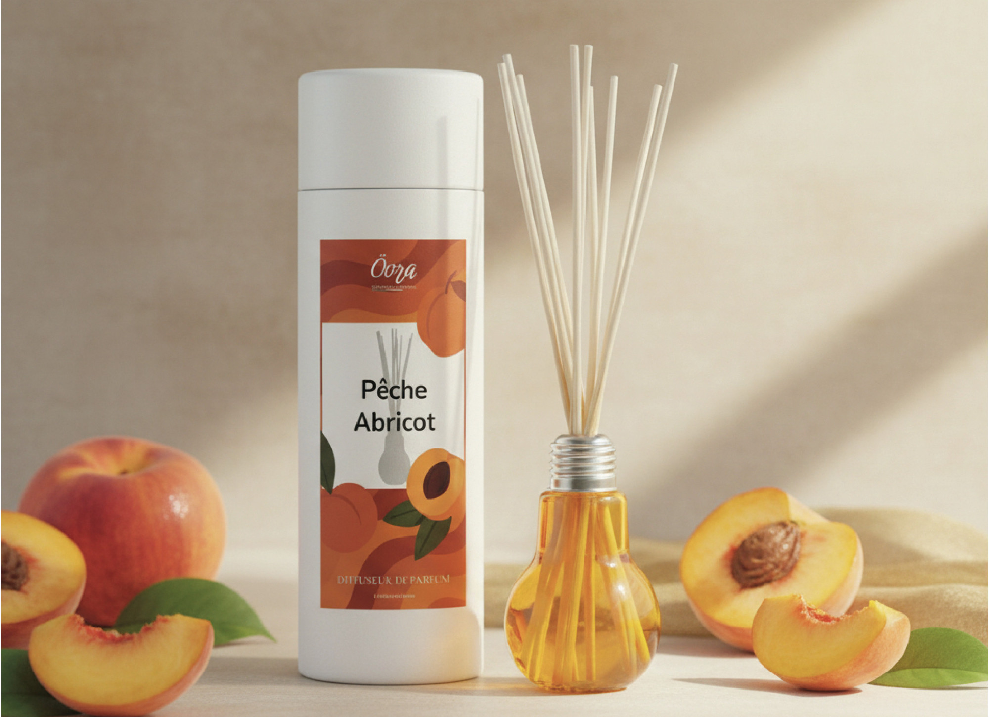 Bouquet parfumé Pêche Abricot – Douceur Fruitée & Fraîcheur Sucrée | Öora