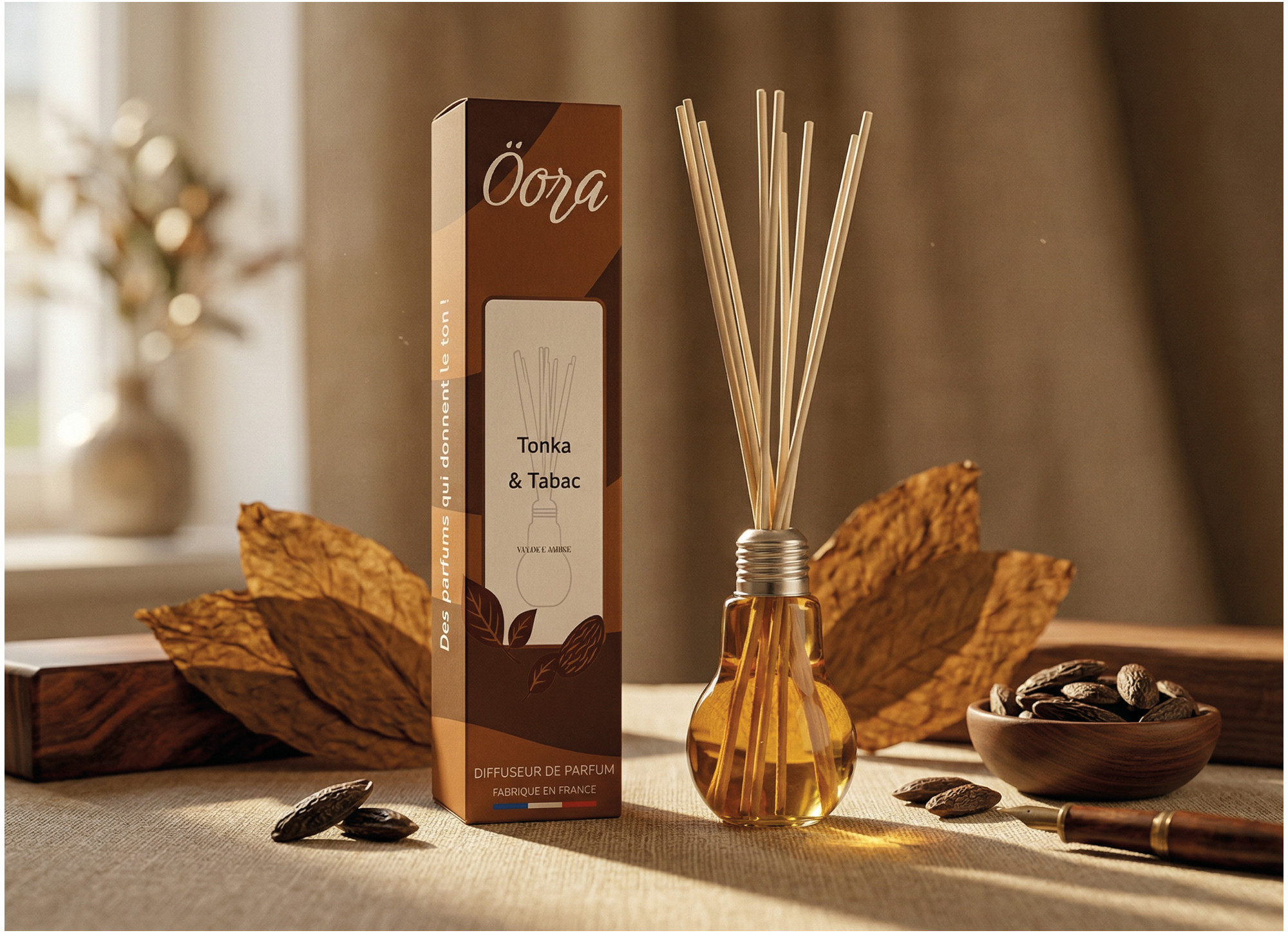 Bouquet parfumé Tonka & Tabac – Chaleur Ambrée & Élégance Boisée | Öora