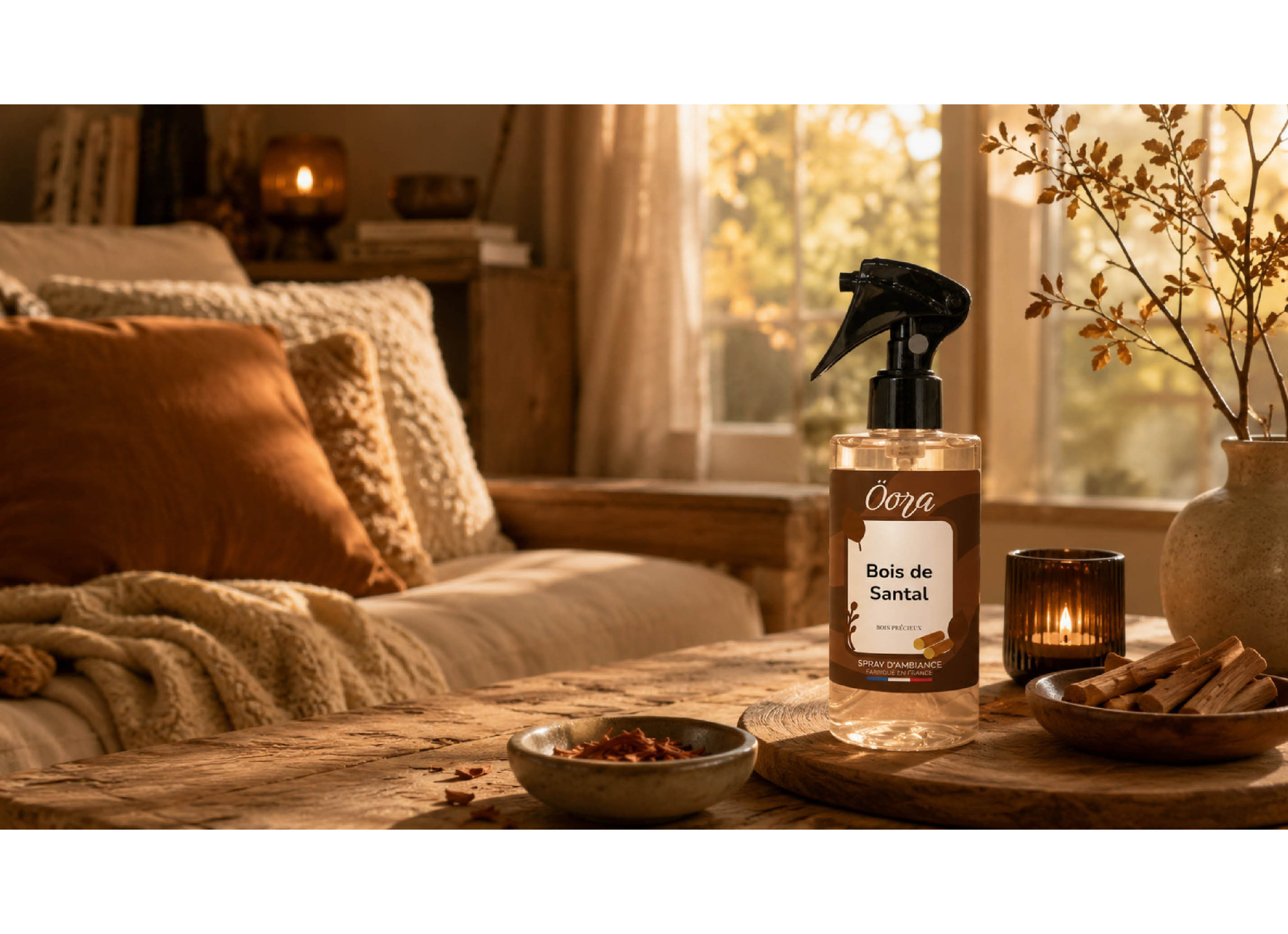 Spray d’Ambiance Bois de Santal – Chaleur Boisée & Élégance Intemporelle | Öora