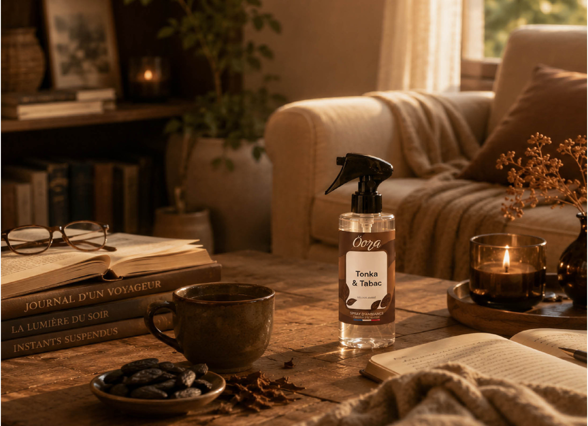 Spray d’Ambiance Tonka & Tabac – Chaleur Profonde & Élégance Intemporelle | Öora