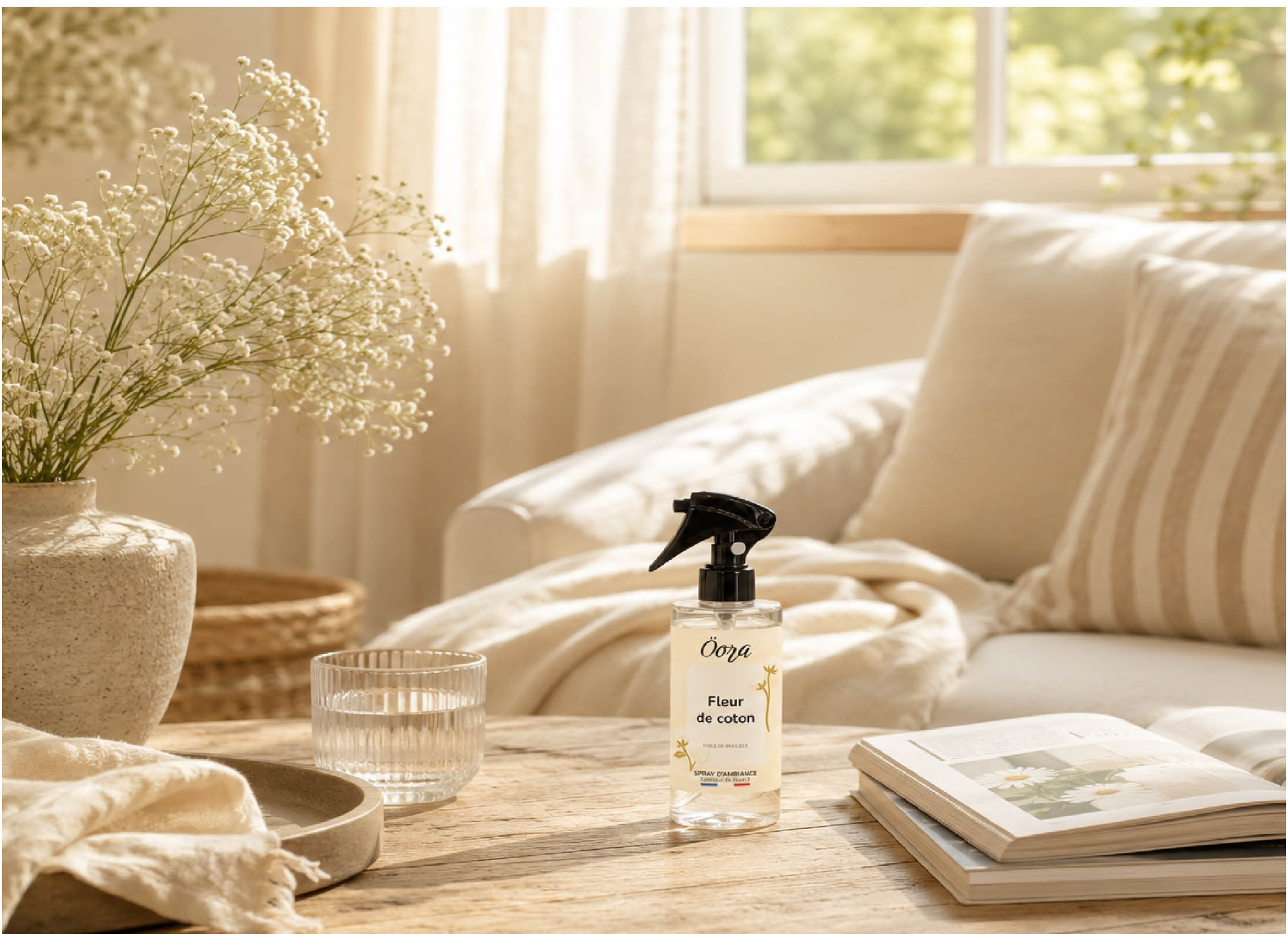 Spray d’Ambiance Fleur de Coton – Douceur Poudrée & Sensation de Propreté | Öora