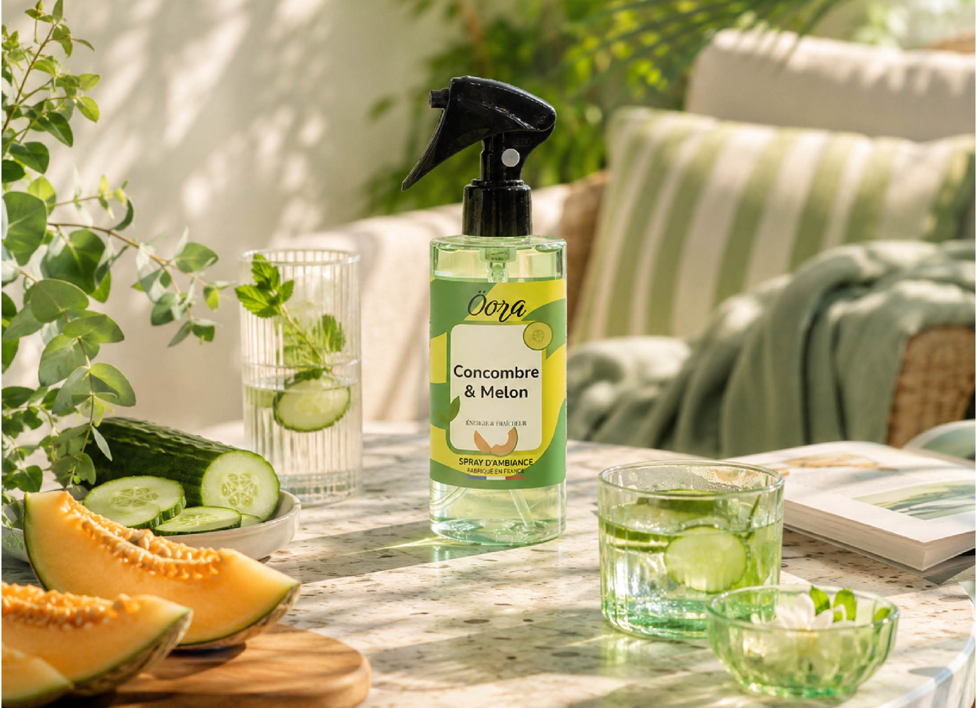 Spray d’Ambiance Concombre Melon – Fraîcheur Désaltérante & Douceur Fruitée | Öora