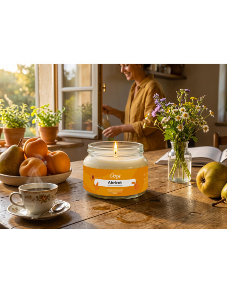 Bougie parfumée Abricot 300 g – Cire végétale | Öora