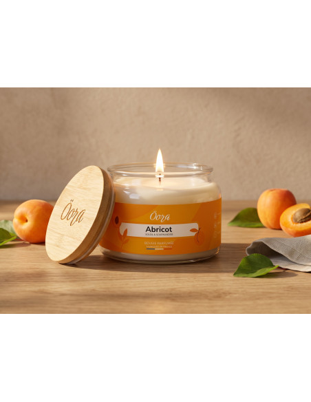 Bougie parfumée Abricot 300 g – Cire végétale | Öora