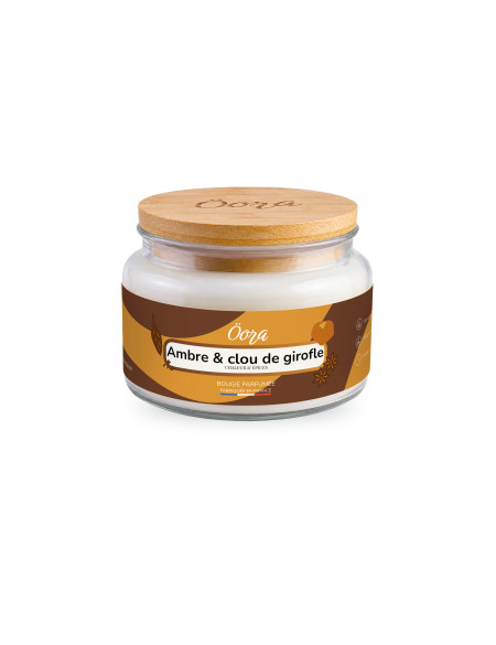 Bougie parfumée Ambre et clou de girofles 300 g – Cire végétale | Öora