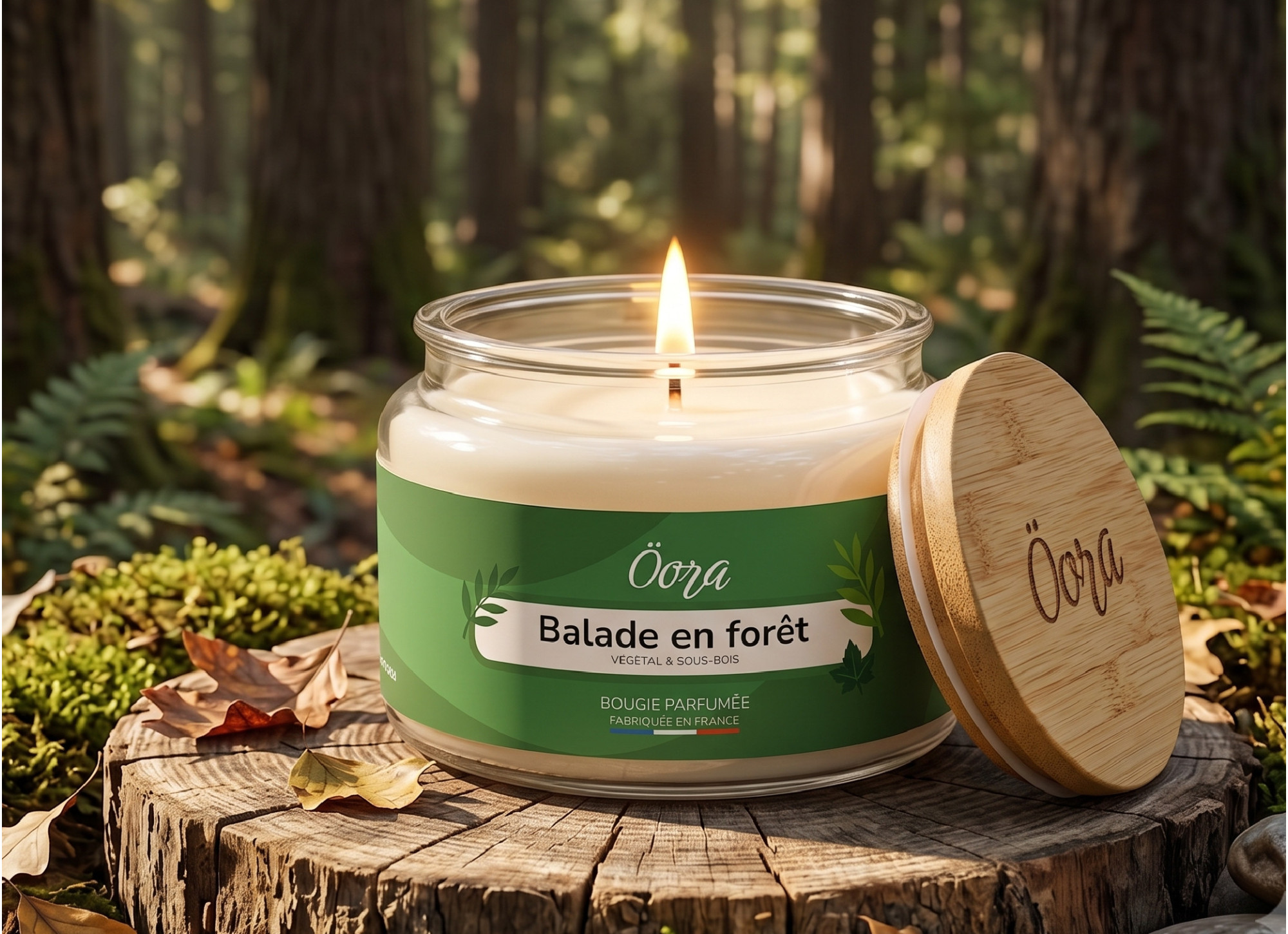 Bougie parfumée Balade en Forêt 300 g – Cire végétale | Öora