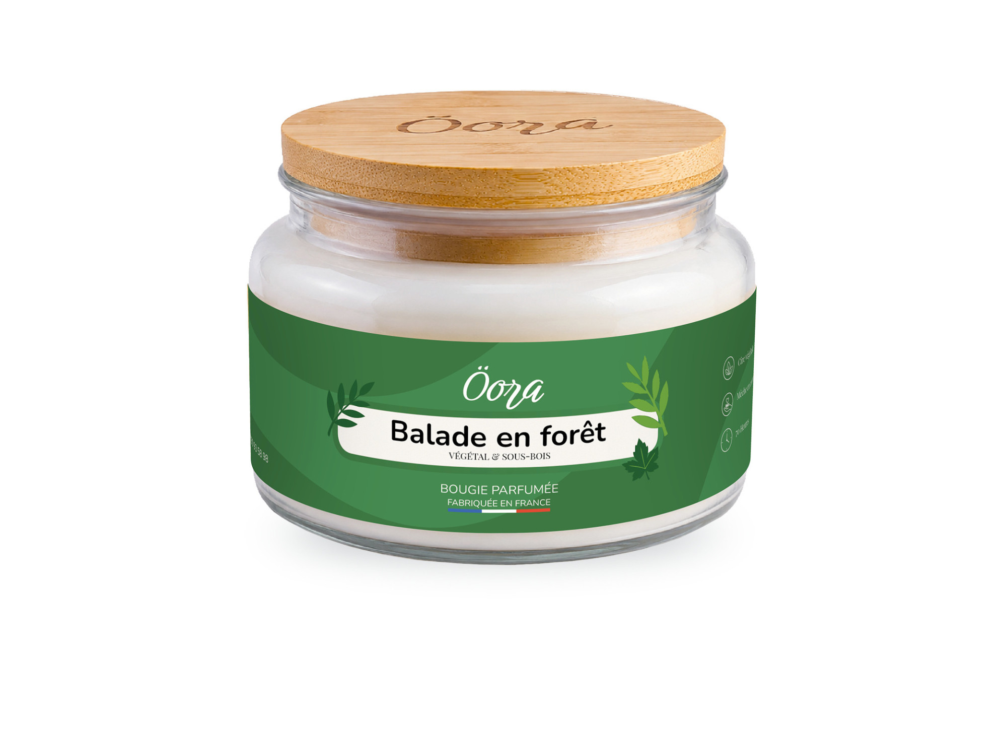 Bougie parfumée Balade en Forêt 300 g – Cire végétale | Öora