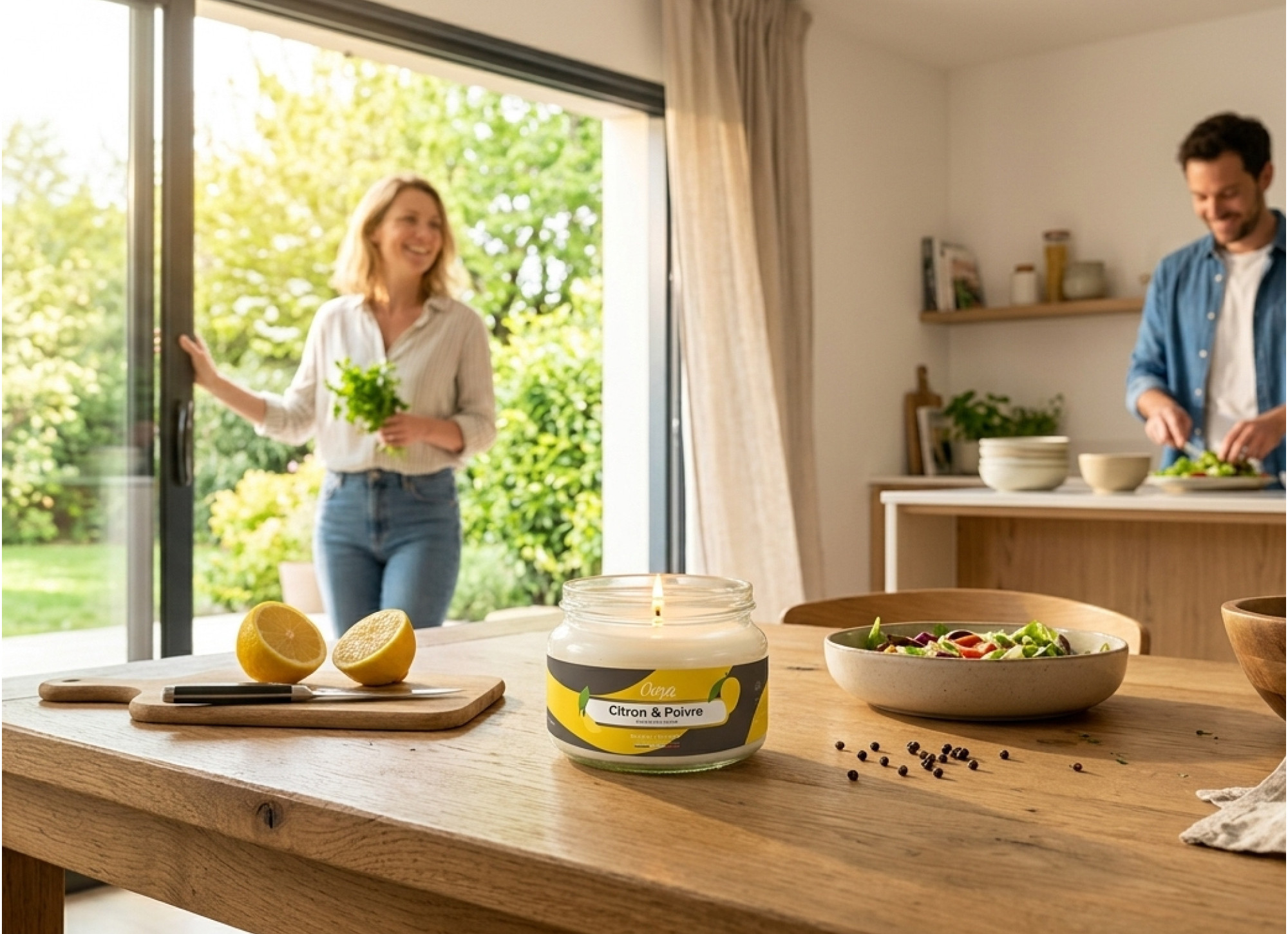 Bougie parfumée Citron & Poivre 300 g – Cire végétale | Öora