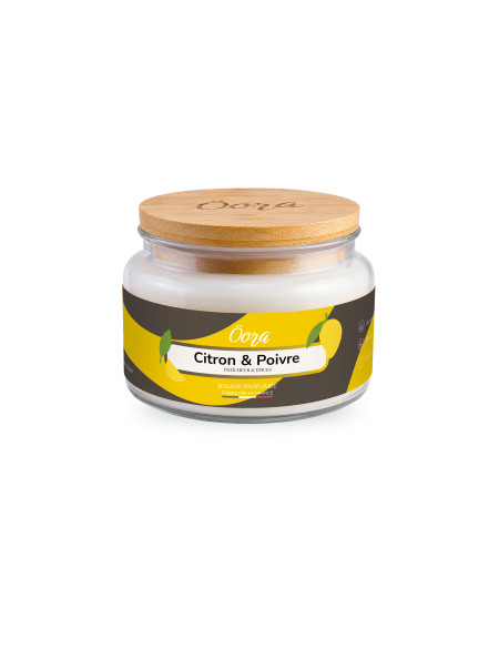 Bougie parfumée Citron & Poivre 300 g – Cire végétale | Öora