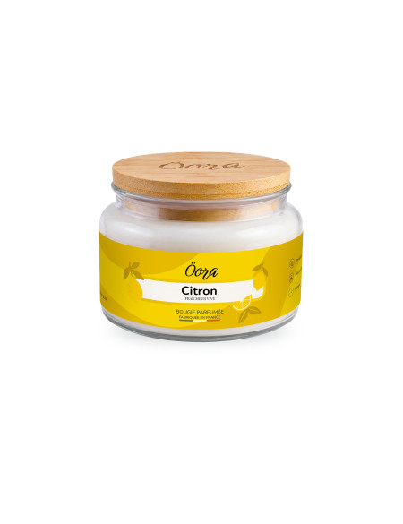 Bougie parfumée Citron 300 g – Cire végétale | Öora