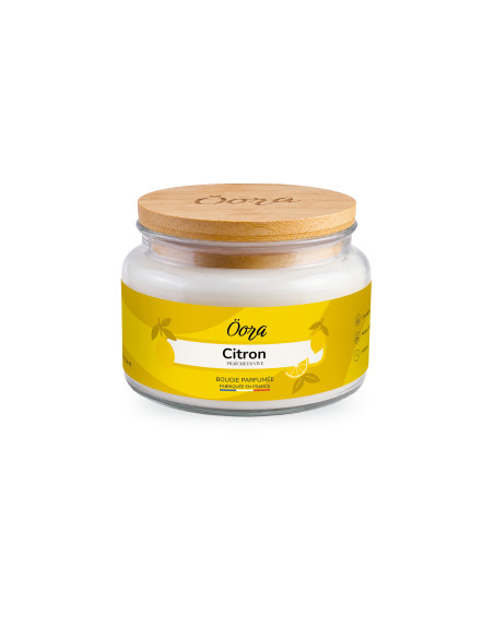 Bougie parfumée Citron 300 g – Cire végétale | Öora