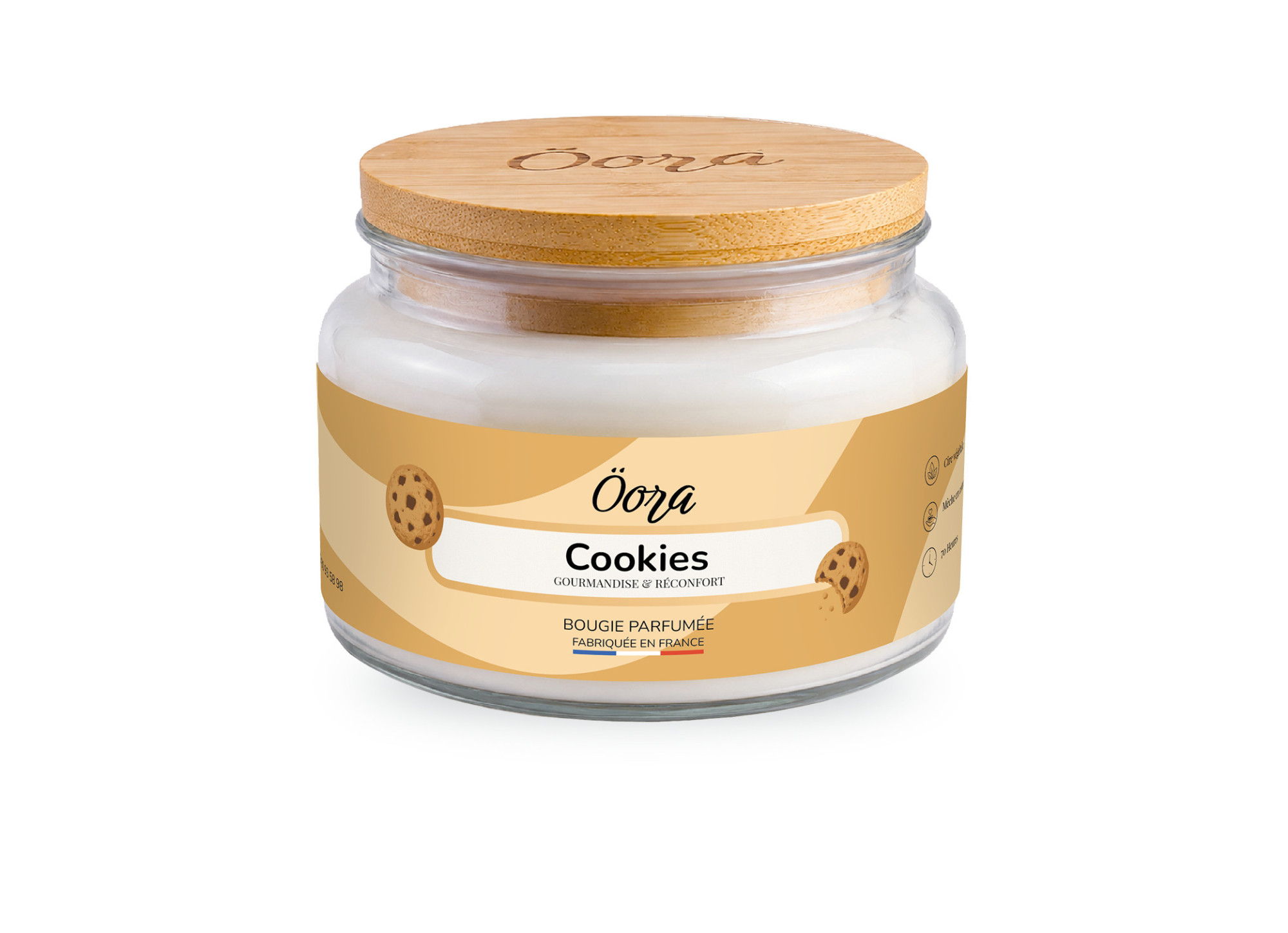 Bougie parfumée Cookies 300 g – Cire végétale | Öora