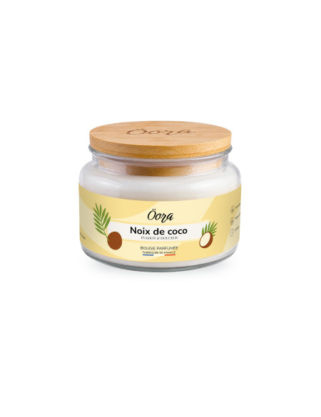Bougie parfumée Noix de coco 300 g – Cire végétale | Öora