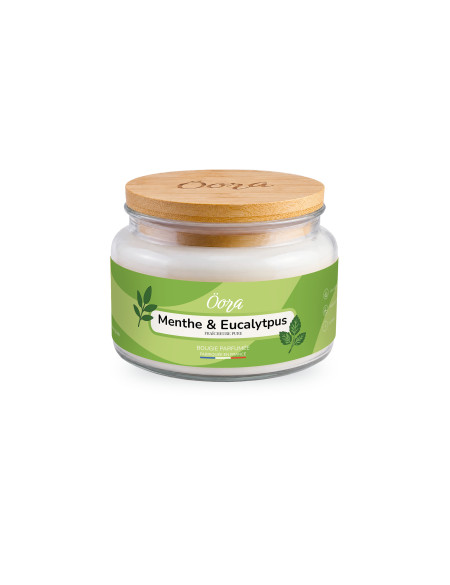 Bougie parfumée Menthe & Eucalyptus 300 g – Cire végétale | Öora