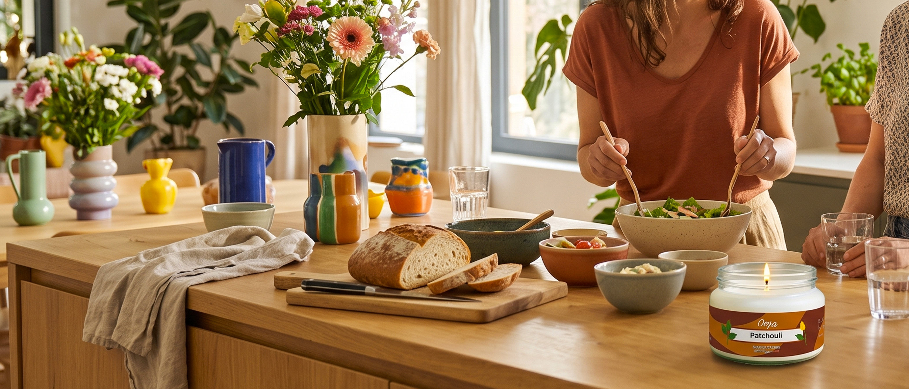 Un moment de vie à la maison avec une bougie parfumée Öora