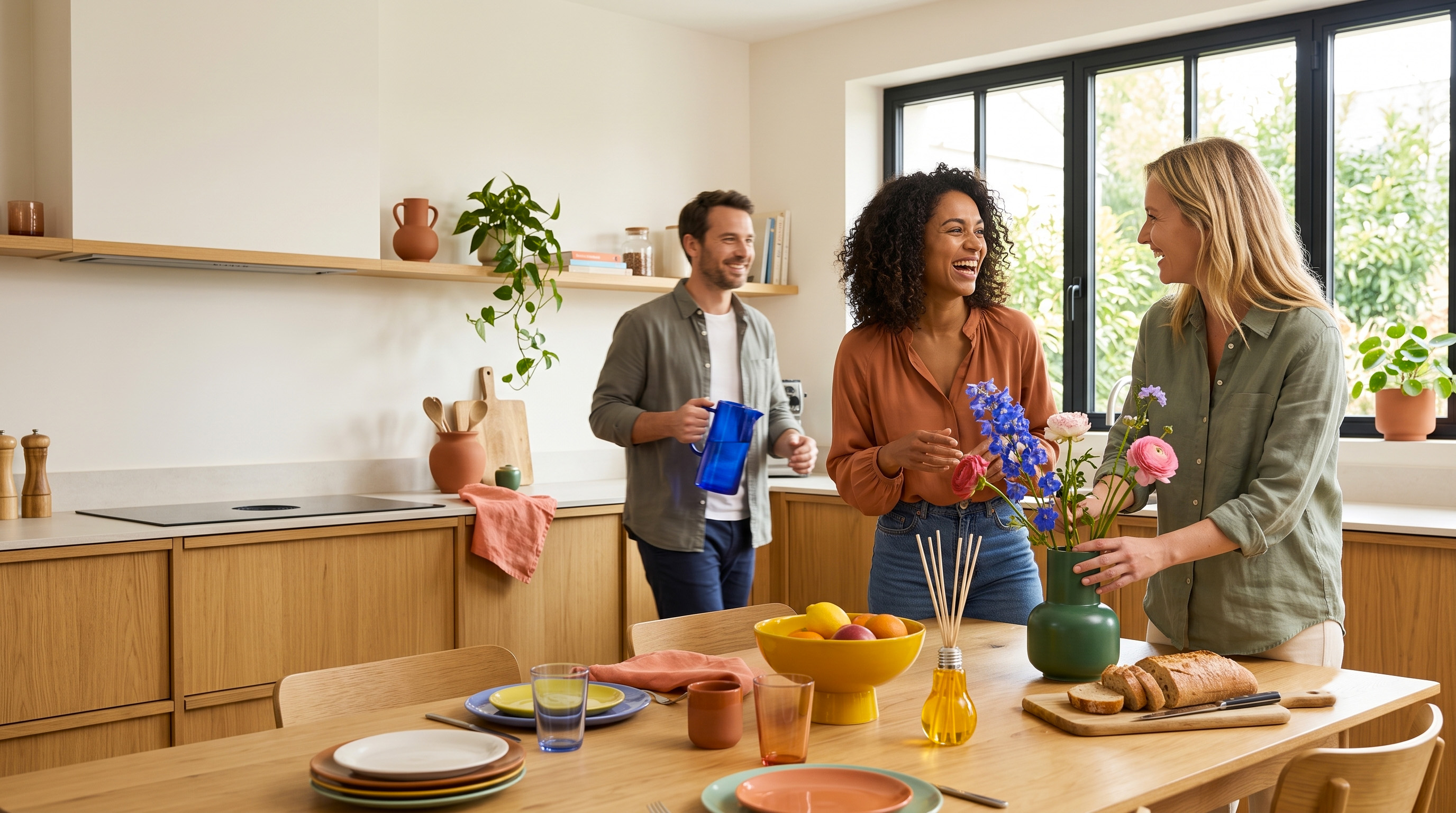 Moment de vie dans une maison colorée avec un parfum d'intérieur Öora
